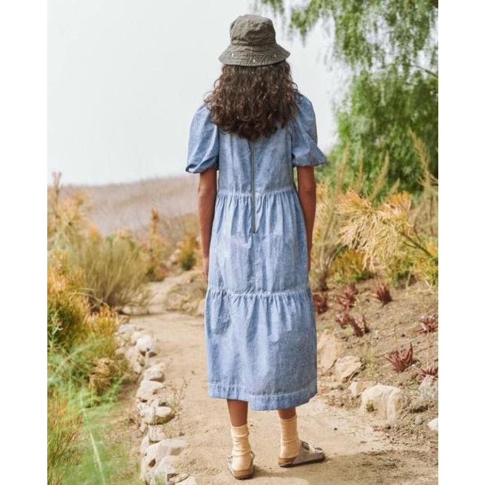 THE GREAT THE PARK DRESS  INDIGO FOG WASH size 1 / US S - Picture 2 of 12